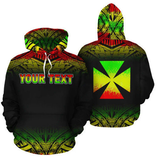 Wallis and Futuna Polynesian Personalised Custom Hoodie - Reggae Frog