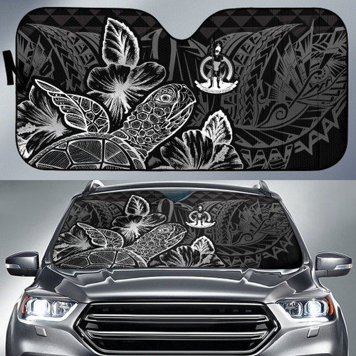 Vanuatu Auto Sun Shades Turtle Hibiscus Black