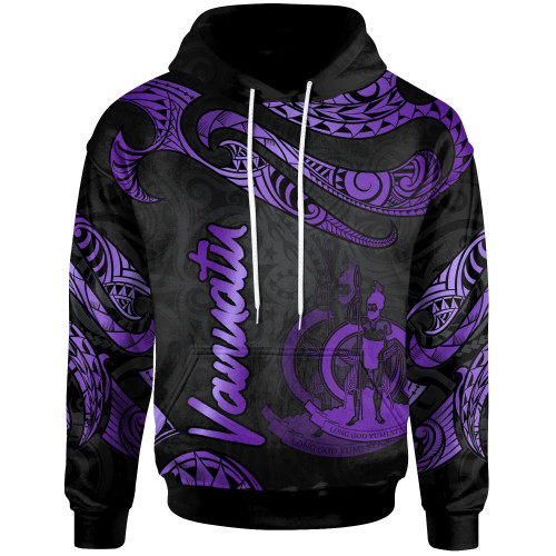 Vanuatu Polynesian Hoodie - Poly Tattoo Purple Version