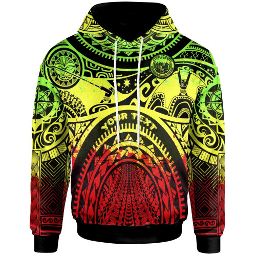 (Custom Personalised)Polynesian Hawaii Hoodie - Coat Of Arm Hawaii & Maui Tattoo - Polynesian Patterns