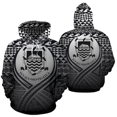 Tuvalu All Over Hoodie Lift Up Black
