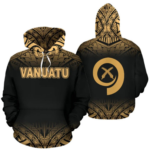 Vanuatu Polynesian Hoodie - Gold Fog
