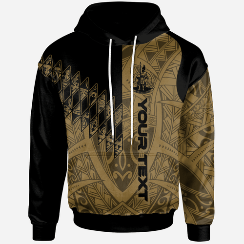 Vanuatu Custom Personalised Hoodie - Gold Color Symmetry Style