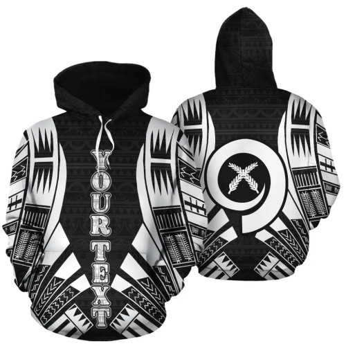 Vanuatu Polynesian Personalised Custom Hoodie - Black Tattoo