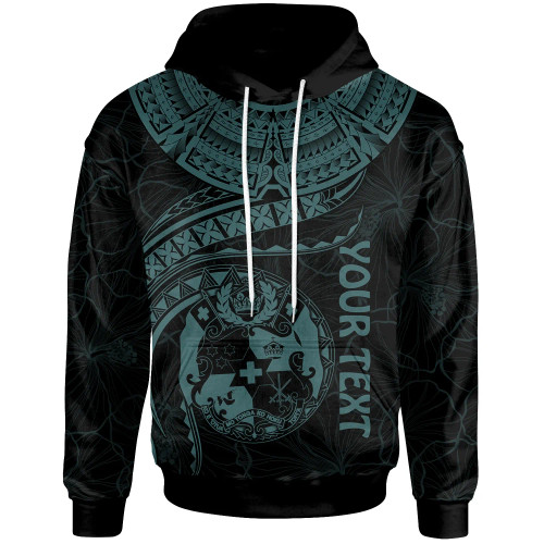 Tonga Polynesian Personalised Hoodie - Tonga Waves (Turquoise)