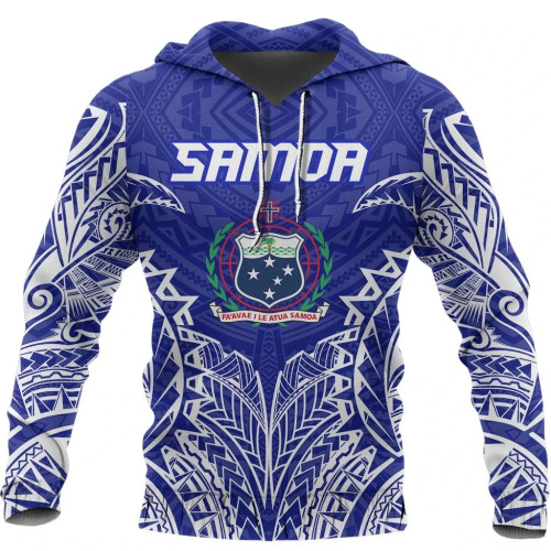 Samoa Premium Hoodie - Samoa Coat Of Arms Polynesian Tattoo