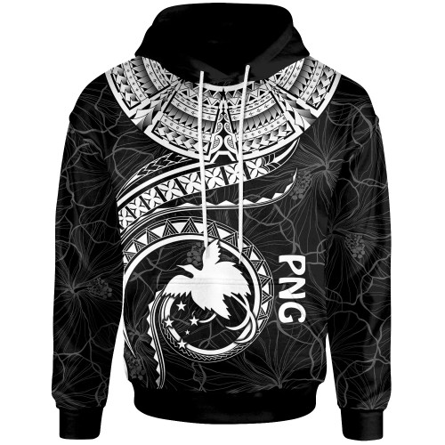 Papua New Guinea Polynesian Hoodie - Papua New Guinea Waves (White)