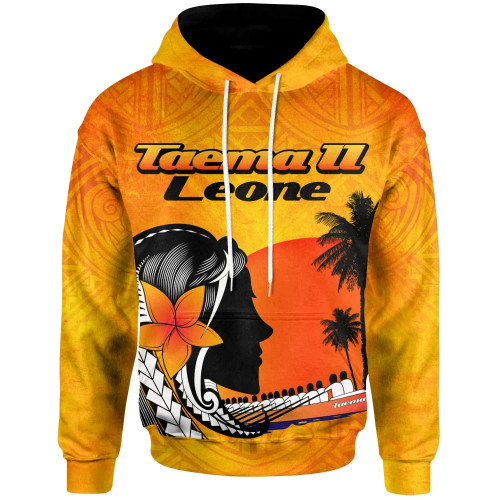 American Samoa Custom Personalised Hoodie - Taema II Leone