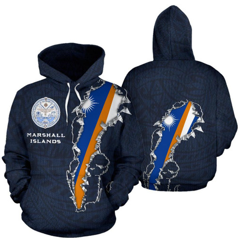 Marshall Islands Polynesian Hoodie - Marshall Islands Seal Flag