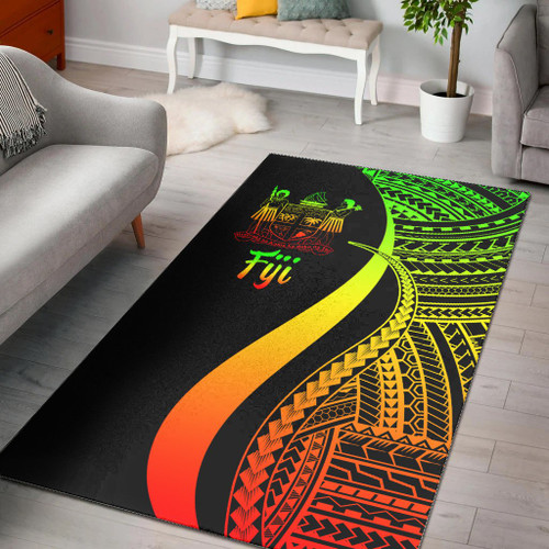 Fiji Area Rug - Reggae Polynesian Tentacle Tribal Pattern Crest Polynesian 1
