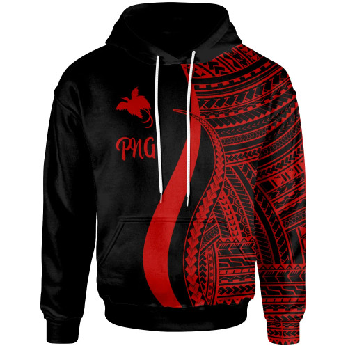 Papua New Guinea Hoodie Red - Tentacle Tribal Pattern