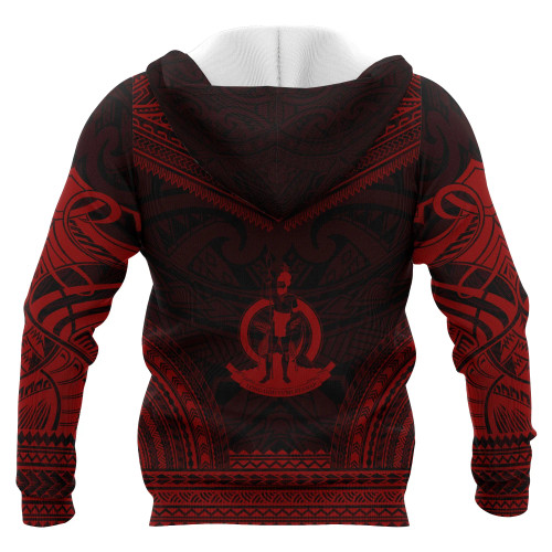Vanuatu Polynesian Chief Custom Personalised Hoodie - Red Version