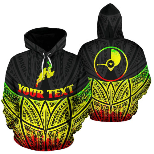 Yap Polynesian Custom Personalised Hoodie Reggae Pride Map nd Seal