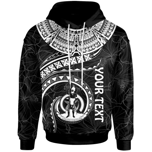 Vanuatu Polynesian Personalised Hoodie - Vanuatu Waves (White)