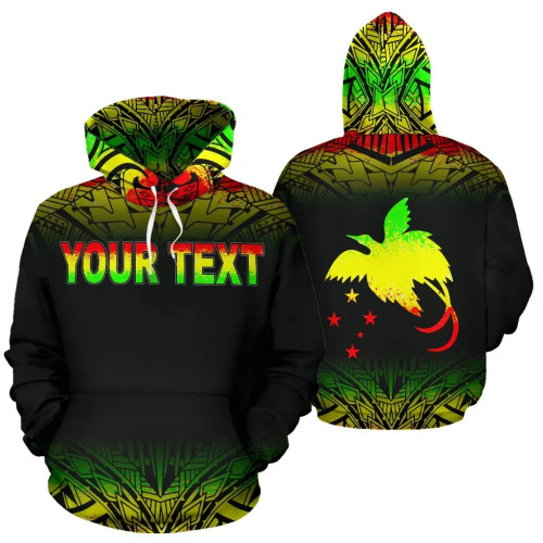 Papua New Guinea Polynesian All Over Custom Personalised Hoodie - Reggae Fog