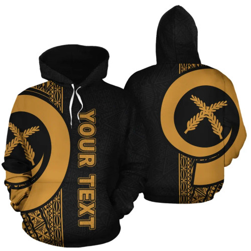 Vanuatu Polynesian Personalised Custom Hoodie - Gold Line