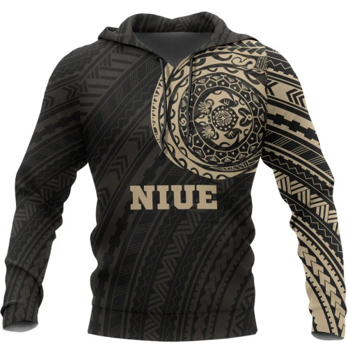 Niue Hoodie - Niue Turtle Polynesian Tattoo Style