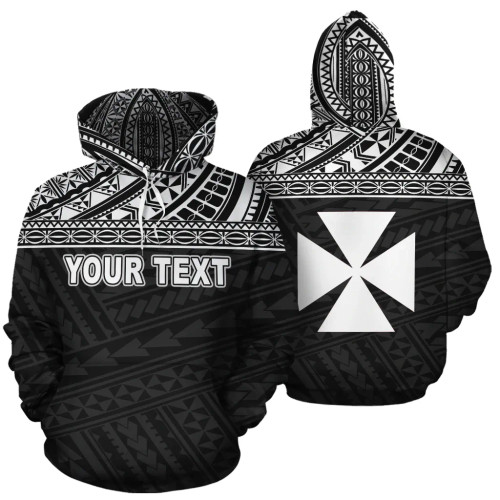 Wallis and Futuna Polynesian Personalised Custom Hoodie Black