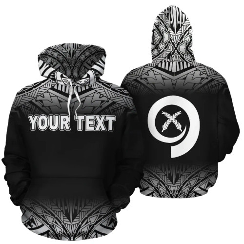 Vanuatu Polynesian Personalised Custom Hoodie - Black Fog