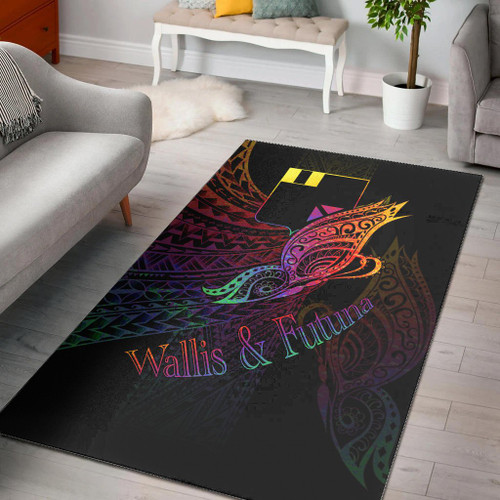 Wallis and Futuna Area Rug - Butterfly Polynesian Style Polynesian 1