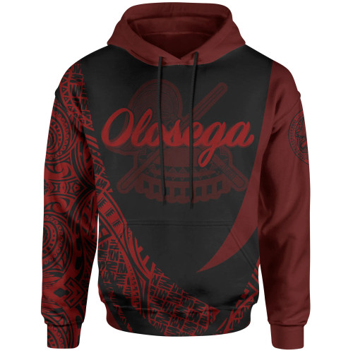 American Samoa Hoodie - Manu Aa Olosega Polynesian Red Patterns Sport Style