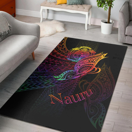 Nauru Area Rug - Butterfly Polynesian Style Polynesian 1