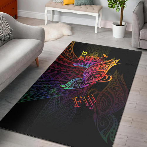 Fiji Area Rug - Butterfly Polynesian Style Polynesian 1