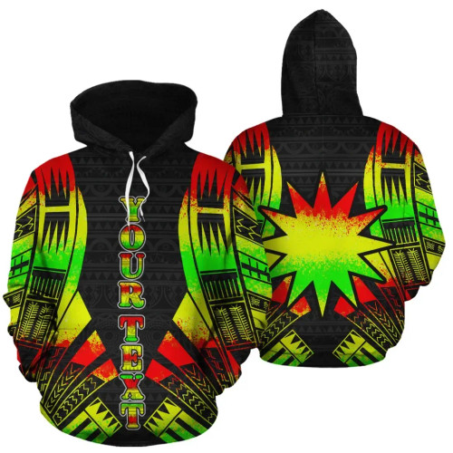 Nauru Polynesian Personalised Custom Hoodie - Reggae Tattoo