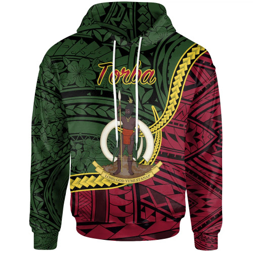 Vanuatu Hoodie - Torba Seal Of Vanuatu Polynesian Patterns