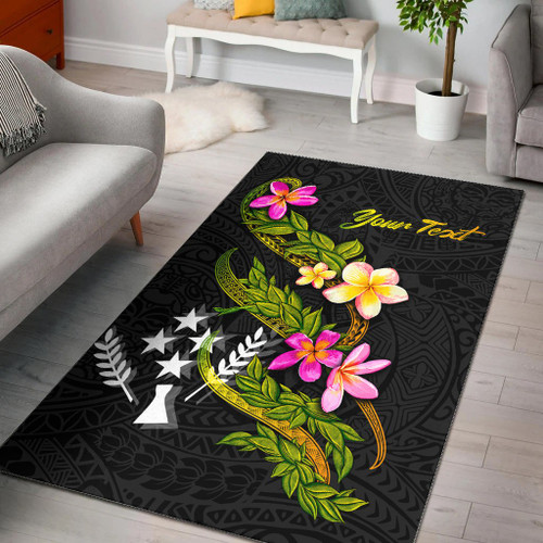 Kosrae Polynesian Custom Personalised Area Rug - Plumeria Tribal Polynesian 1