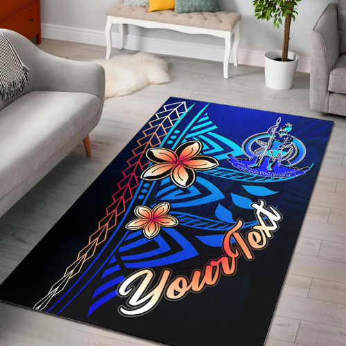 Vanuatu Custom Personalised Area Rug - Vintage Tribal Mountain Polynesian 1