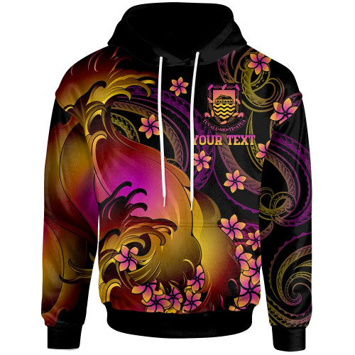 Tuvalu Custom Personalised Hoodie - Tuvalu in wave