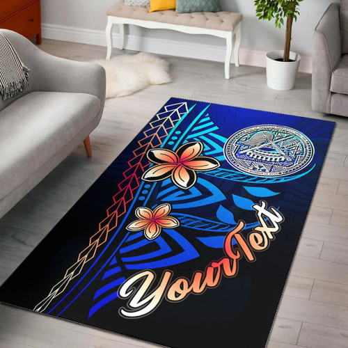 American Samoa Custom Personalised Area Rug - Vintage Tribal Mountain Polynesian 1