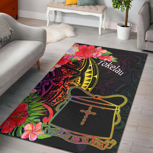Tokelau Area Rug - Tropical Hippie Style Polynesian 1