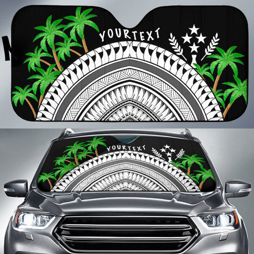 Kosrae Custom Personalised Auto Sun Shades - Ginger Lei Pattern