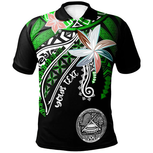 American Samoa Custom Personalised Polo Shirt - Fanciful Forest Green Color 1