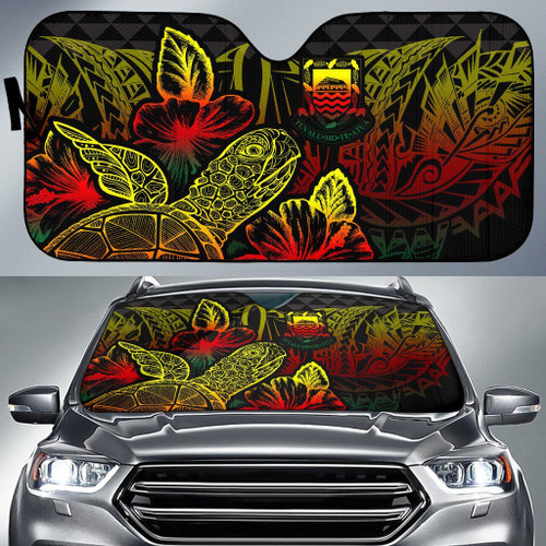 Tuvalu Auto Sun Shades Turtle Hibiscus Reggae