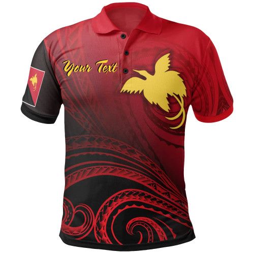 Papua New Guinea Custom Personalised Polo Shirts - Raggiana Bird of Paradise Polynesian Patterns 1
