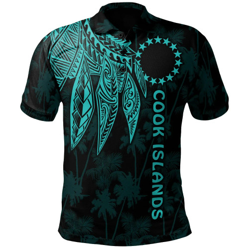 Cook Islands Polo - Polynesian Wings (Turquoise) 1