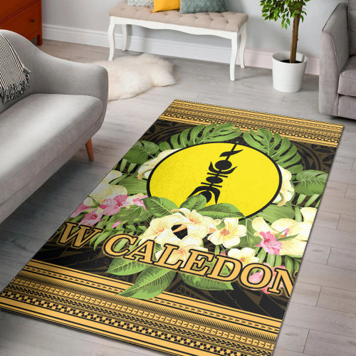 New Caledonia Area Rug - Polynesian Gold Patterns Collection Polynesian 1