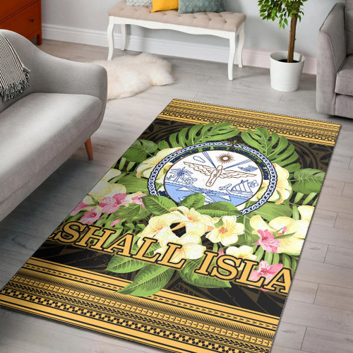 Marshall Islands Area Rug - Polynesian Gold Patterns Collection Polynesian 1