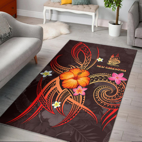 New Caledonia Polynesian Area Rug - Legend of New Caledonia (Red) Polynesian 1