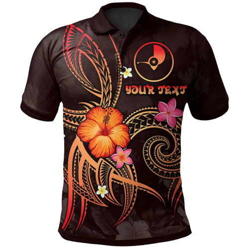 YAP Polynesian Personalised Polo Shirt - Legend of YAP (Red) 1