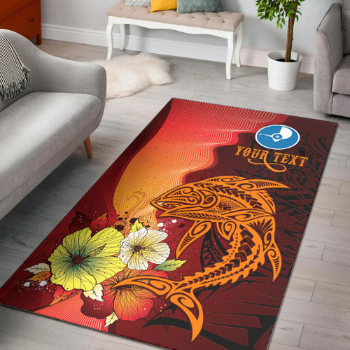 Yap Custom Personalised Area Rugs - Tribal Tuna Fish Polynesian 1