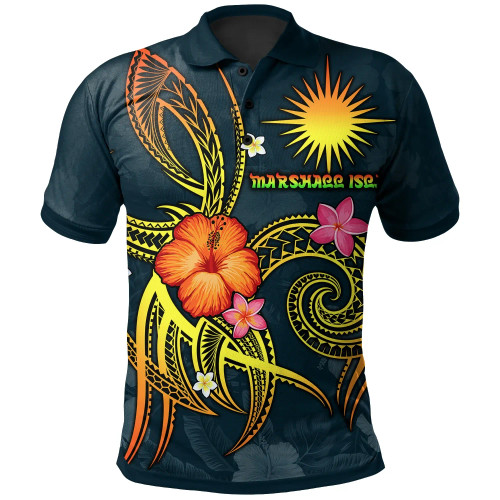 Marshall Islands Polynesian Polo - Legend of Marshall Islands (Blue) 1