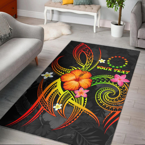 Cook Islands Polynesian Personalised Area Rug - Legend of Cook Islands (Reggae) Polynesian 1