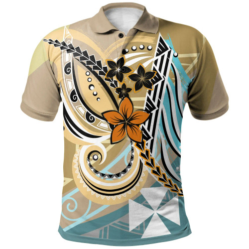 Wallis and Futuna Polo Shirt - Flower Ribons 1