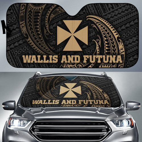 Polynesian Wallis and Futuna Sun Shades - Gold Tribal Wave