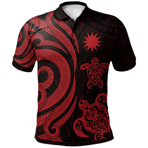 Nauru Polo Shirt - Red Tentacle Turtle 1