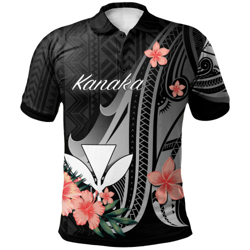 Kanaka Maoli Polo Shirt - Polynesian Hibiscus Pattern Style 1